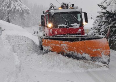 Schneemenge auf der Straße