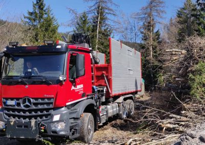 Transport von Hecken und Gruenmuell